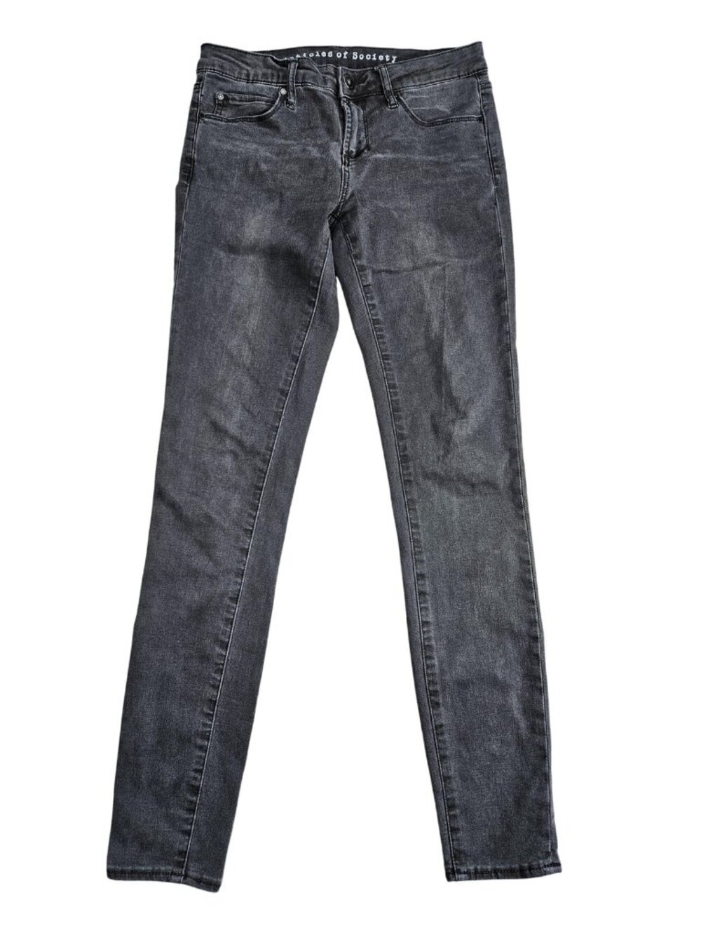 Articles Of Society Skinny Jeans Womens 26 Gray‎ Charcoal Wash Stretch Denim